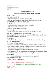 Giáo án Hoạt động trải nghiệm 7 - Tuần 22 - Năm học 2023-2024