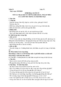 Giáo án Hoạt động trải nghiệm 7 - Tuần 25 - Năm học 2023-2024