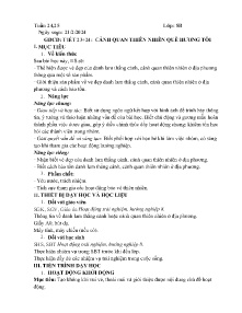 Giáo án Hoạt động trải nghiệm 8 - Tiết 23+24: Cảnh quan thiên nhiên quê hương tôi - Năm học 2023-2024