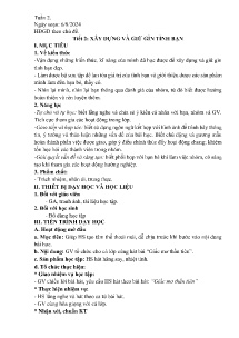 Giáo án Hoạt động trải nghiệm 8 - Tuần 2 - Năm học 2024-2025