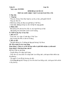 Giáo án Hoạt động trải nghiệm 8 - Tuần 24 - Năm học 2023-2024