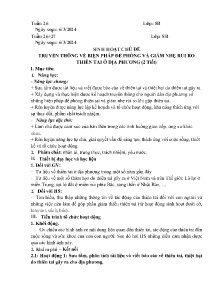 Giáo án Hoạt động trải nghiệm 8 - Tuần 26+27, Chủ đề: Truyền thông về biện pháp đề phòng và giảm nhẹ rủi ro thiên tai ở địa phương - Năm học 2023-2024