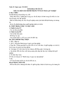 Giáo án Hoạt động trải nghiệm 8 - Tuần 32 - Năm học 2023-2024