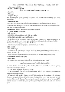 Giáo án Hoạt động trải nghiệm, hướng nghiệp 6 - Chủ đề 8: Theo chủ đề - Năm học 2023-2024 - Kiều Thị Nhung
