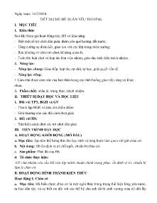 Giáo án Hoạt động trải nghiệm, hướng nghiệp 6 - Tiết 20: Chủ đề Xuân yêu thương - Năm học 2023-2024