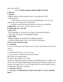 Giáo án Hoạt động trải nghiệm, hướng nghiệp 6 - Tiết 20: Tham gia hoạt động thiện nguyện - Năm học 2023-2024