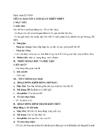 Giáo án Hoạt động trải nghiệm, hướng nghiệp 6 - Tiết 24: Bảo tồn cảnh quan thiên nhiên - Năm học 2023-2024