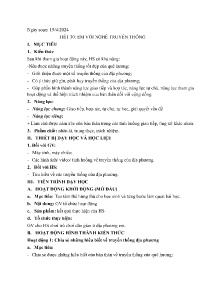 Giáo án Hoạt động trải nghiệm, hướng nghiệp 6 - Tiết 30: Em với nghề nghiệp truyền thống - Năm học 2023-2024
