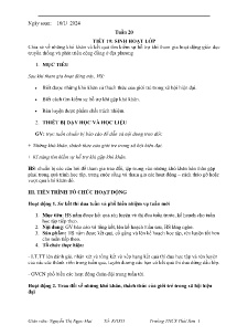 Giáo án Hoạt động trải nghiệm, hướng nghiệp 8 - Tuần 20, Tiết 19: Chia sẻ về những khó khăn và kết quả tìm kiếm sự hỗ trợ khi tham gia hoạt động giáo dục truyền thống và phát triển cộng đồng ở địa phương - Năm học 2023-2024 - Nguyễn Thị Ngọc Mai