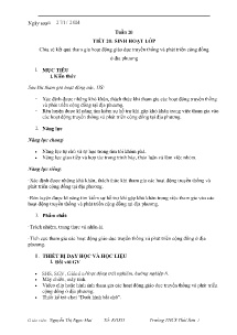 Giáo án Hoạt động trải nghiệm, hướng nghiệp 8 - Tuần 20, Tiết 20: Chia sẻ kết quả tham gia hoạt động giáo dục truyền thống và phát triển cộng đồng ở địa phương - Năm học 2023-2024 - Nguyễn Thị Ngọc Mai