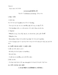 Giáo án Hoạt động trải nghiệm, hướng nghiệp 8 - Tuần 24, Tiết 20: Chủ đề Xuân yêu thương. Tết sẻ chia - Năm học 2023-2024