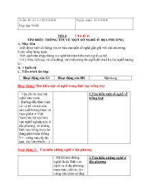 Giáo án Hoạt động trải nghiệm, hướng nghiệp 9 - Tuần 19 - Năm hoc 2023-2024