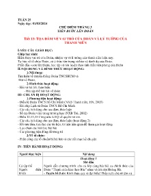 Giáo án Hoạt động trải nghiệm, hướng nghiệp 9 - Tuần 25, Chủ điểm 3: Tiến bước lên đoàn - Năm học 2023-2024