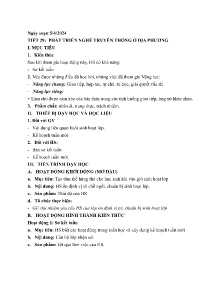 Giáo án Hoạt động trải nghiệm, hướng nghiệp Lớp 6 - Tiết 29: Phát triển nghề truyền thống ở địa phương - Năm học 2023-2024