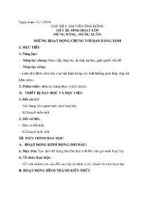 Giáo án Hoạt động trải nghiệm Lớp 6 - Chủ đề 6: Em với cộng đồng - Năm học 2023-2024