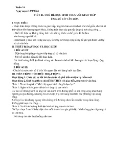 Giáo án Hoạt động trải nghiệm Lớp 6 - Tuần 24-26 - Năm học 2023-2024