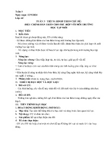 Giáo án Hoạt động trải nghiệm Lớp 6 - Tuần 3 - Năm học 2024-2025