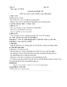 Giáo án Hoạt động trải nghiệm Lớp 8 - Tuần 21 - Năm học 2023-2024