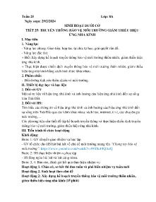 Giáo án Hoạt động trải nghiệm Lớp 8 - Tuần 25 - Năm học 2023-2024