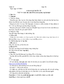 Giáo án Hoạt động trải nghiệm Lớp 8 - Tuần 26 - Năm học 2023-2024