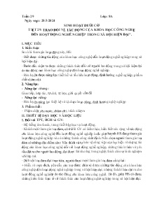 Giáo án Hoạt động trải nghiệm Lớp 8 - Tuần 29 - Năm học 2023-2024