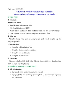 Giáo án Khoa học tự nhiên 6 (Kết nối tri thức) - Tiết 1-3, Bài 1: Giới thiệu về khoa học tự nhiên - Năm học 2024-2025