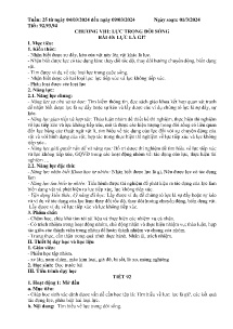 Giáo án Khoa học tự nhiên 6 - Tuần 25 - Năm học 2023-2024