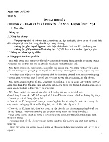 Giáo án Khoa học tự nhiên 7 (Kết nối tri thức) - Tuần 33 - Năm học 2023-2024