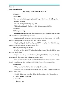 Giáo án Khoa học tự nhiên 7 - Tuần 23 - Năm 2023-2024