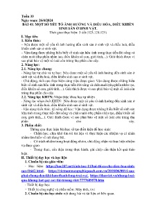Giáo án Khoa học tự nhiên 7 - Tuần 33, Bài 41: Một số yếu tố ảnh hưởng và điều hòa, điều khiển sinh sản ở sinh vật - Năm 2023-2024