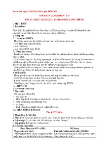 Giáo án Khoa học tự nhiên 8 - Tuần 3, Bài 14: Thực hành xác định khối lượng riêng - Năm học 2024-2025