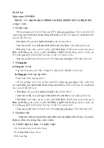 Giáo án Khoa học tự nhiên 9 - Tuần 3+4, Bài 39: Quá trình tái bản, phiên mã và dịch mã - Năm học 2024-2025