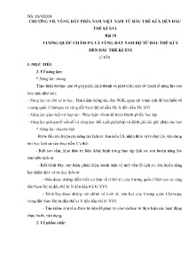 Giáo án Lịch sử 7 - Chương VII: Vùng đất phía Nam Việt Nam từ đầu thế kỉ X đến đầu thế kỉ XVI - Bài 18: Vương quốc Chăm-Pa và vùng đất Nam Bộ từ đầu thế kỉ X đến đầu thế kỉ XVI - Năm học 2023-2024