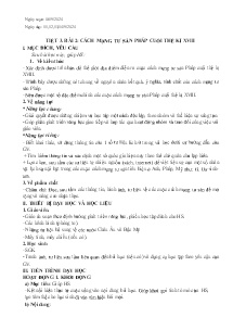 Giáo án Lịch sử 8 (Kết nối tri thức) - Tiết 3, Bài 1: Cách mạng tư sản Pháp cuối thế kỉ XVIII - Năm học 2024-2025