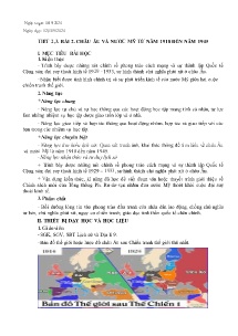 Giáo án Lịch sử 9 - Tiết 2+3, Bài 2: Châu Âu và nước Mỹ từ năm 1918 đến năm 1945 - Năm học 2024-2025