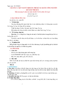 Giáo án Lịch sử Lớp 6 - Tiết 24-27, Bài 14: Nhà nước Văn Lang-Âu Lạc - Năm học 2023-2024