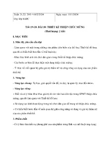 Giáo án Mĩ thuật 6 - Tiết 19+20, Bài 10: Thiết kế thiệp chúc mừng - Năm học 2023-2024