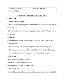 Giáo án Mĩ thuật 6 - Tiết 27, Bài 14: Thiết kế thời gian biểu - Năm học 2023-2024