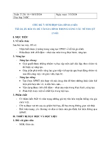 Giáo án Mĩ thuật 7 - Tiết 24+25, Bài 13: Đề tài gia đình trong sáng tác mĩ thuật - Năm học 2023-2024