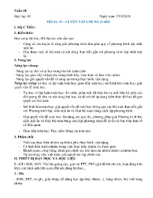 Giáo án môn Toán Lớp 8 - Tuần 28, Tiết 41+42: Luyện tập chung - Năm học 2023-2024
