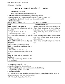 Giáo án Ngữ văn 6 - Tiết 117-124, Bài 10: Cuốn sách tôi yêu - Năm học 2023-2024
