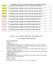 Giáo án Ngữ văn 9 - Chủ đề 6: Luyện tập làm văn nghị luận xã hội (Tiết 121-130)