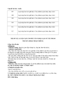 Giáo án Ngữ văn 9 - Tiết 107-112: Luyện tập làm bài văn nghị luận về tác phẩm truyện (Hoặc đoạn trích)