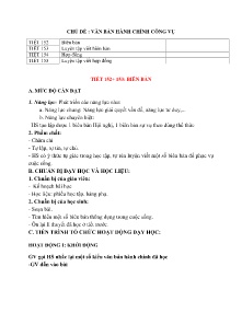 Giáo án Ngữ văn 9 - Tuần 32, Chủ đề: Văn bản hành chính công vụ