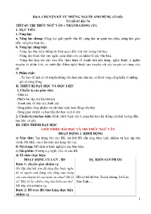 Giáo án Ngữ văn Lớp 6 - Tiết 65-76, Bài 6: Chuyện kể về những người anh hùng - Năm học 2023-2024