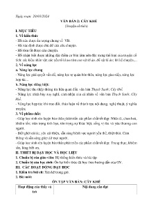 Giáo án Phụ đạo Ngữ văn 6 - Buổi 10: Văn bản 2 Cây khế - Năm học 2023-2024
