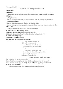 Giáo án Phụ đạo Ngữ văn 6 - Buổi 7: Ôn tập. Luyện đề giữa học kì II - Năm học 2023-2024