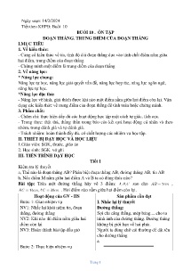 Giáo án phụ đạo Toán 6 - Buổi 10: Ôn tập Đoạn thẳng. Trung điểm của đoạn thẳng - Năm học 2023-2024