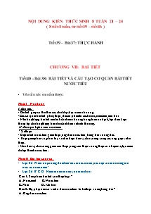 Giáo án Sinh học 8 - Tuần 21-24