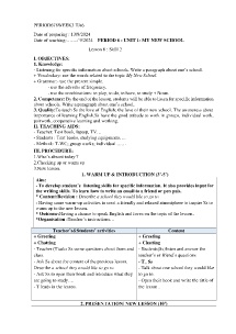 Giáo án Tiếng Anh 6 - Week 3 - Năm học 2024-2025